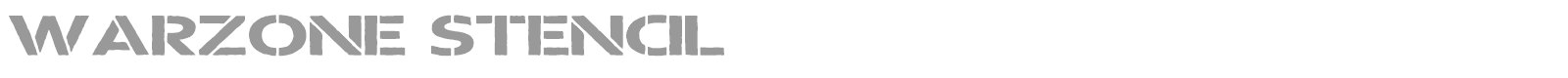 Warzone Stencil font preview